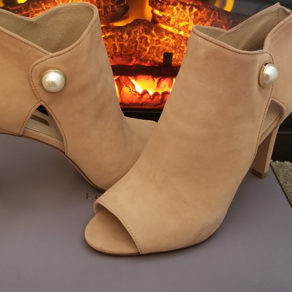 Louise et Cie ILLISA  LO-ILLISA - Demure Pink Kidsuede 9M Open Toe Bootie